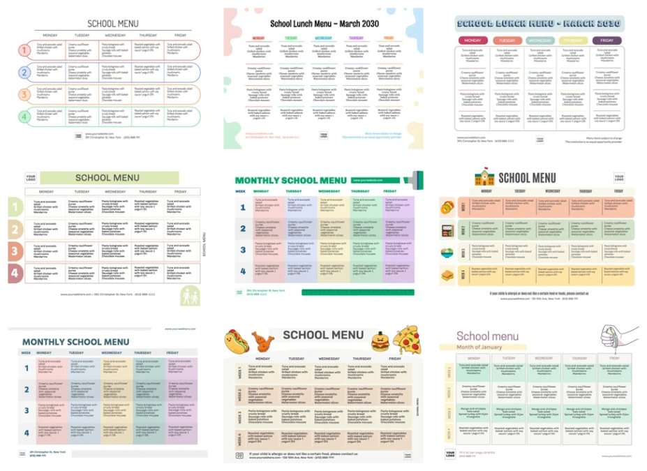 create-free-school-menus-online for Create A Printable Menu Online Free Create free School Menus online for Create A Printable Menu Online Free