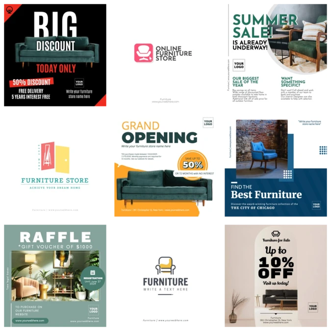 Edit a furniture banner