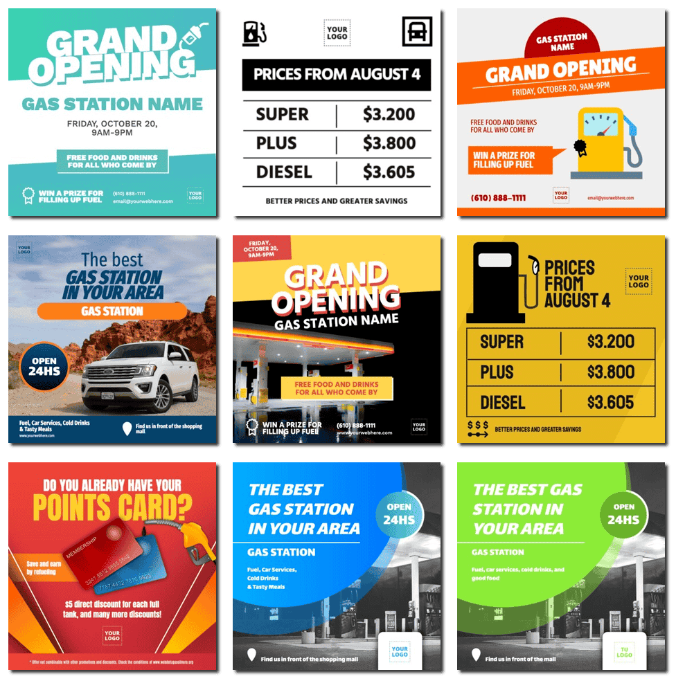 Posters for Gas Stations editable online