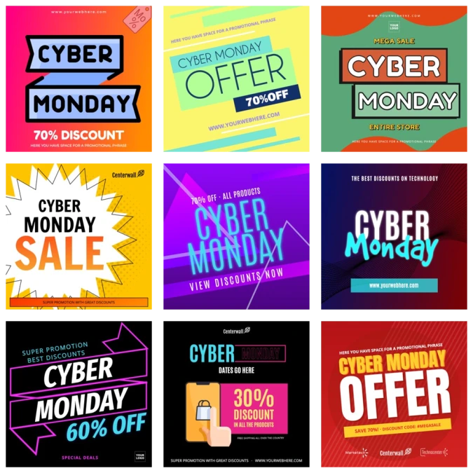 Personalisiere deinen Cyber Monday-Banner