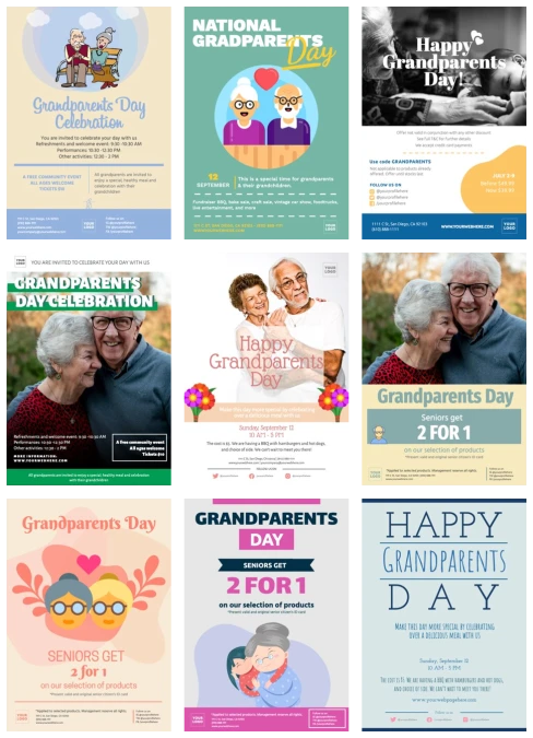 Edit a Grandparents Day sign