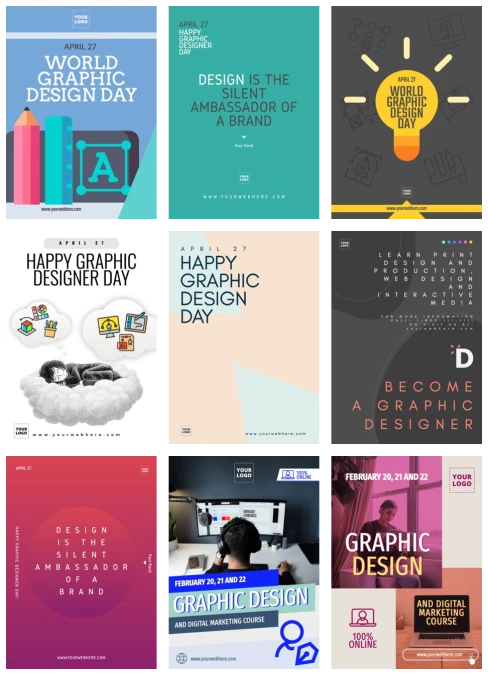 Edit World Graphic Design Day designs