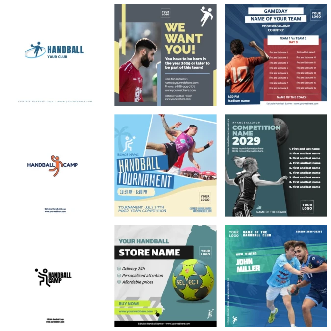 Edit a Handball template