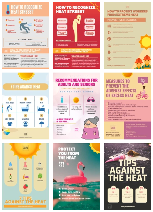 Edita una plantilla con tips para el calor