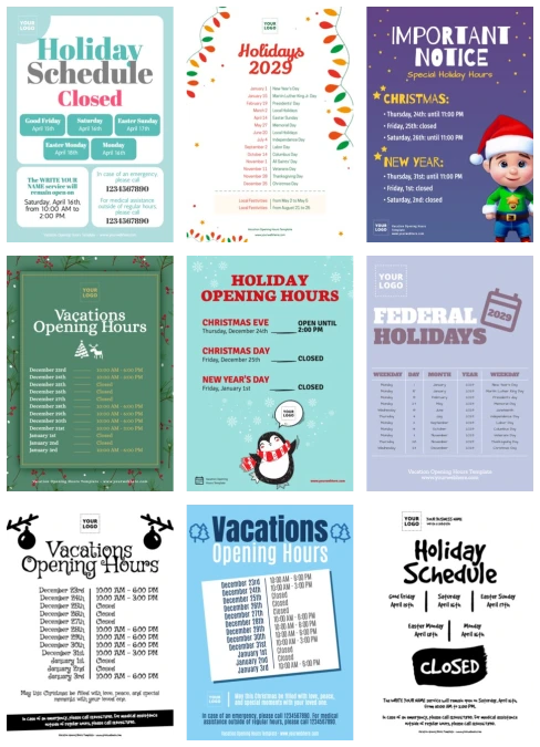 Edit a Holiday Schedule