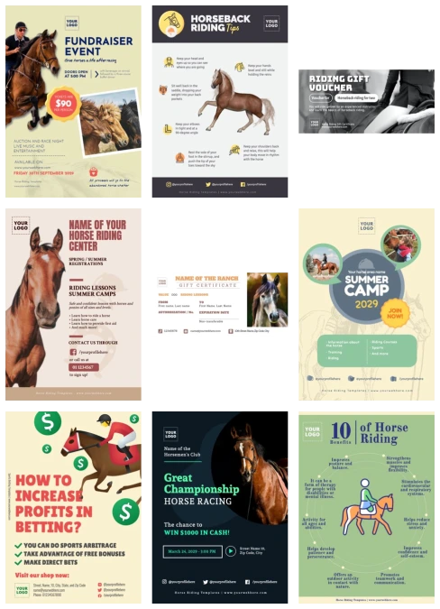 Edit a Horse Camp flyer