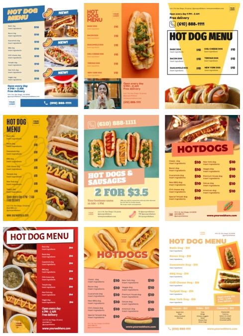 Een hotdogmenu bewerken