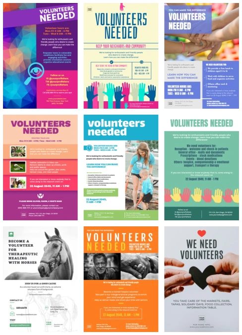 Create your own volunteers wanted design