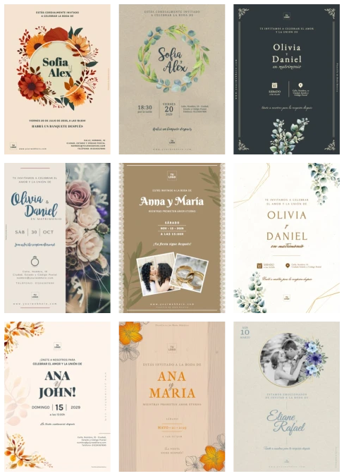 Edita una invitación rústica