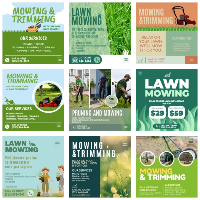 Edit a lawn care template