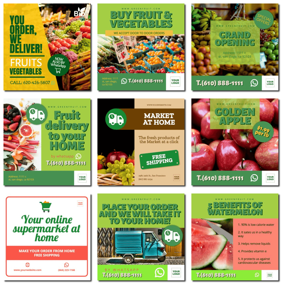 Fruit and Vegetable Market Designs