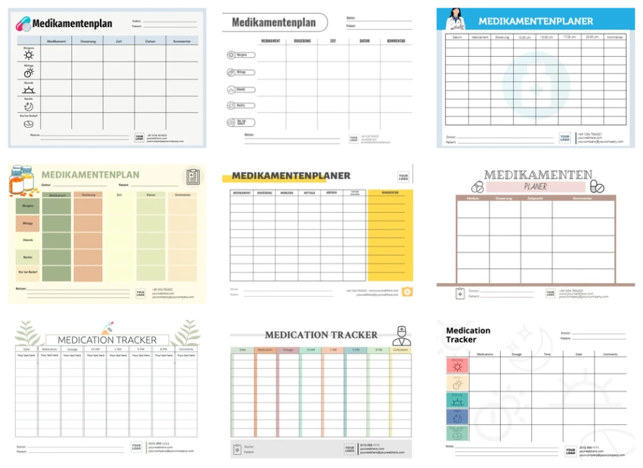 Bearbeite ein Medikamentenplan