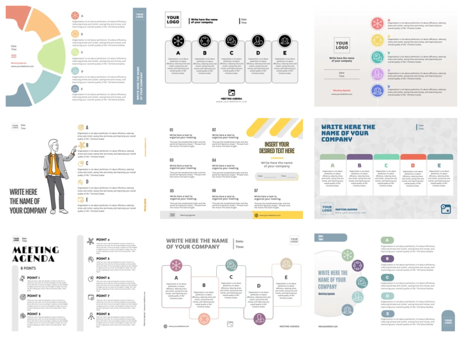Edit a Meeting Agenda format