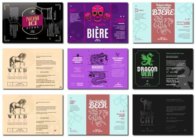 Éditez le design d\'une étiquette de bière