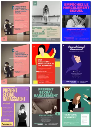 Éditer une affiche contre le harcèlement au travail
