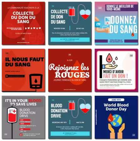 Modifier un modèle de collecte de sang