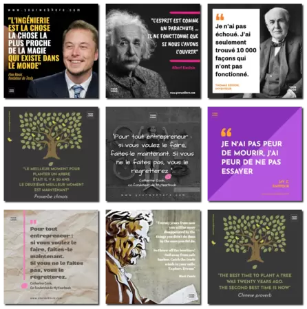 Modifier un design ou modèle avec une citation