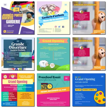 Modifier un prospectus pour crèches