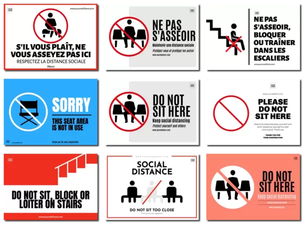 Modifiez un panneau Défense de s\'asseoir