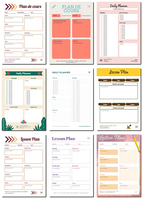 Mod les De Plans De Cours Modifiables Et Imprimables mod-les-de-plans-de-cours-modifiables-et-imprimables