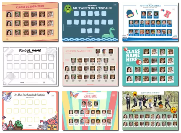 Modifier le design d\'une photo de classe