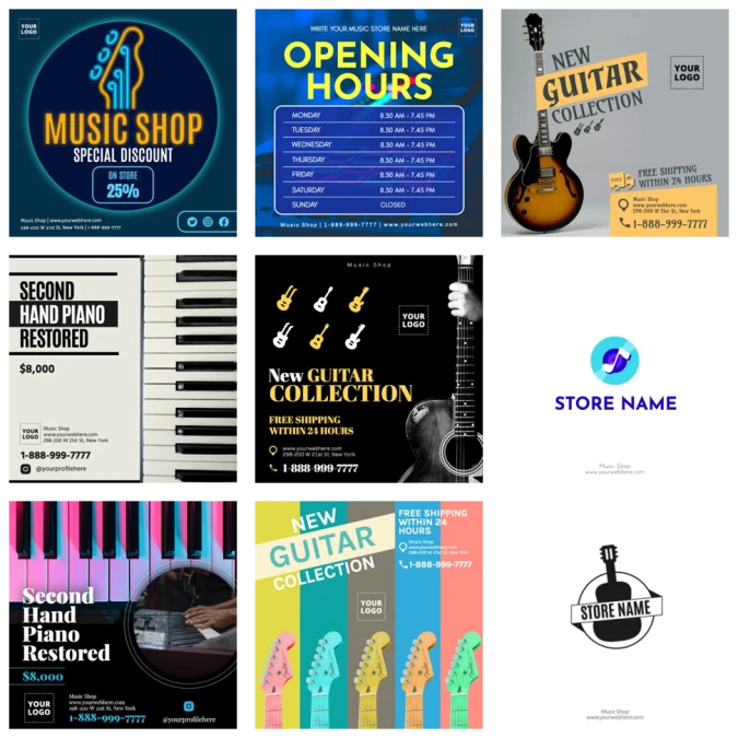 Edit a Music Store template