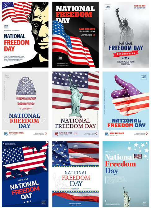 Poster. Time Freedom Design National Freedom Day Posters Online