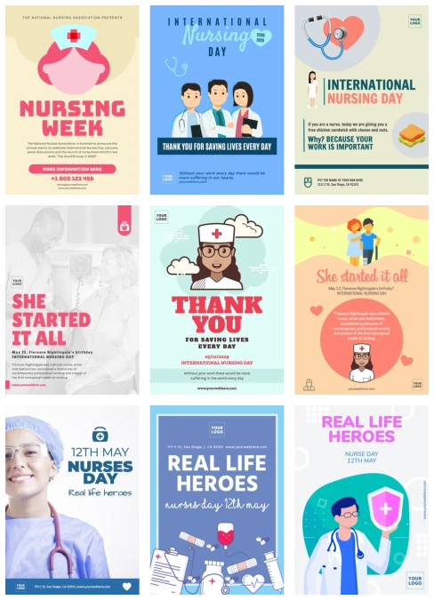 Edit a Nurses Day flyer