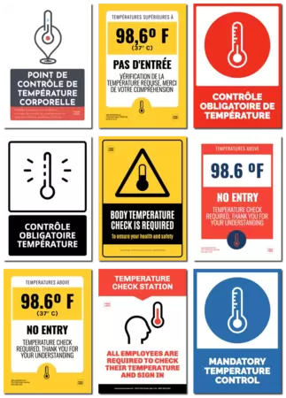 Modifier un panneau de vérification de température