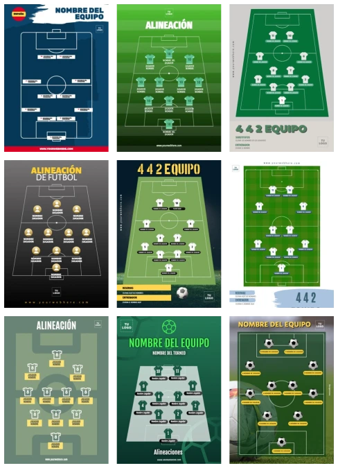 Edita una alineación online