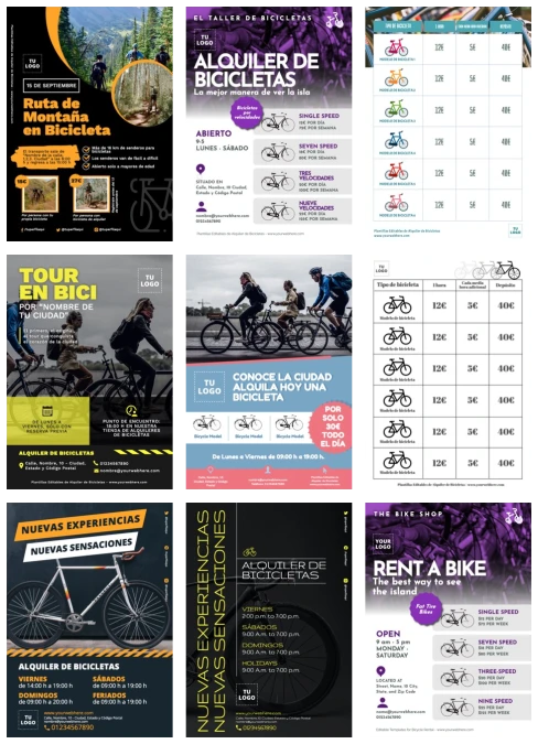 Edita un cartel de Bicicletas