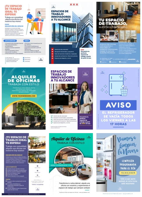 Edita un flyer de Alquiler de Oficina