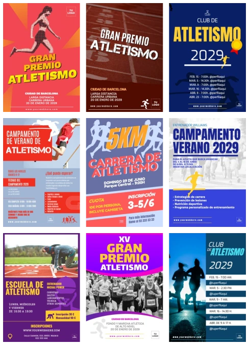 Edita un diseño sobre atletismo