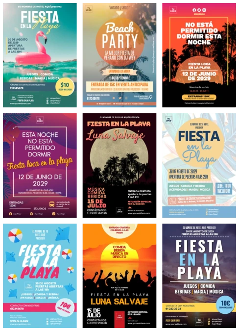 Edita un anuncio de Fiesta en la Playa