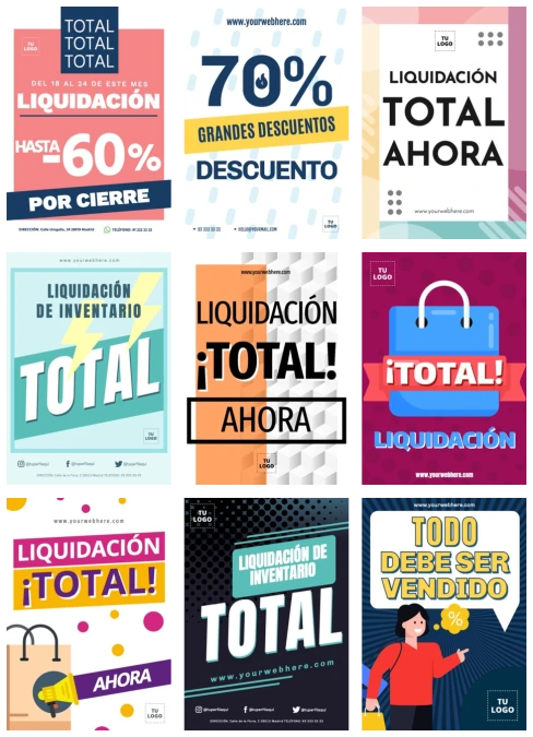 Edita un cartel de liquidacion