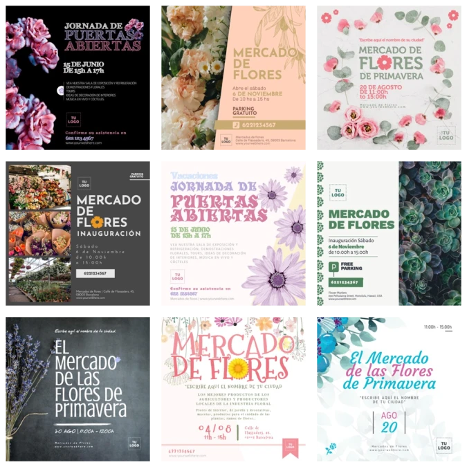 Edita un cartel de flores