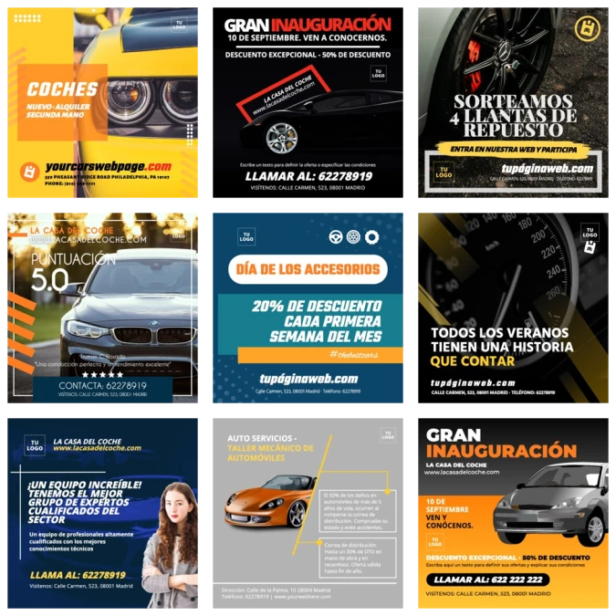 Editar una plantilla de coches