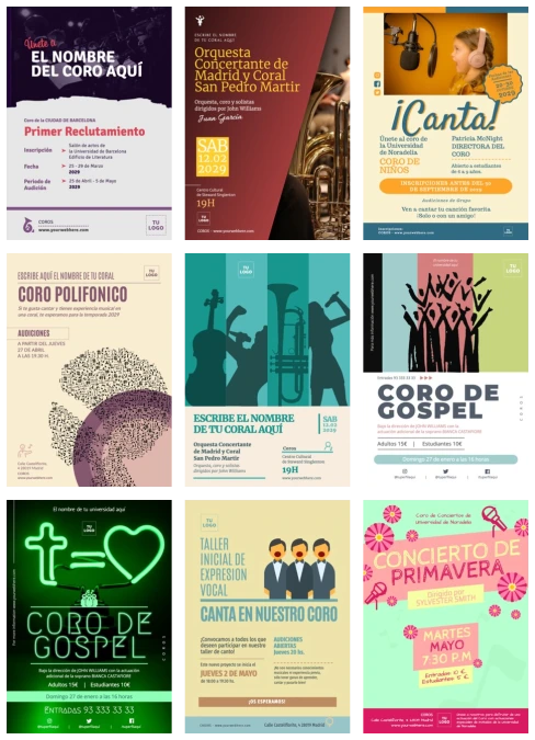 Edita un diseño para una Coral