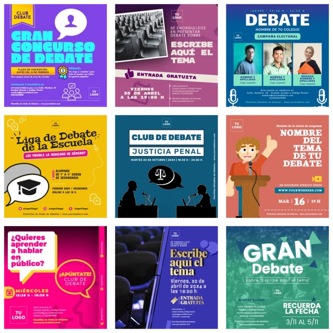 Edita un flyer de Debate