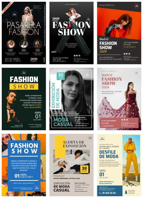 Edita un flyer para un desfile