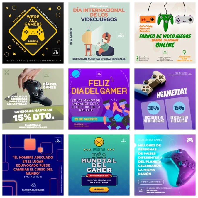 Edita un flyer del Día del Videojuego