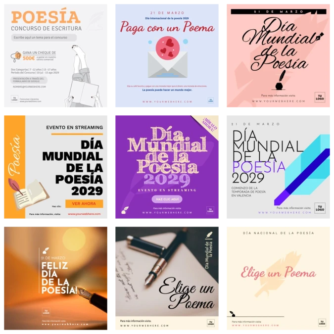 Edita un diseño del Día de la Poesía