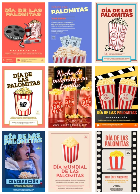 Edita un diseño para el Día de las Palomitas