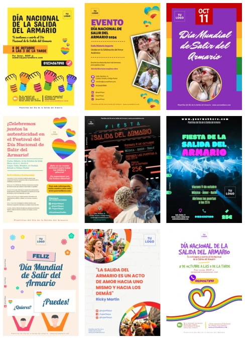 Edita flyers del Día de Salir del Armario