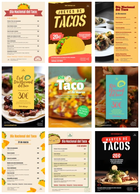 Edita un diseño del Día del Taco