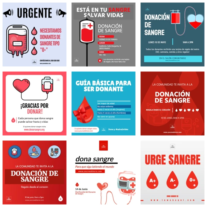 Editar un diseño de Donar Sangre