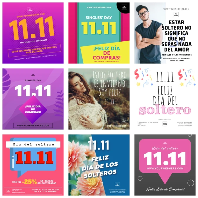 Editar una plantilla para Singles Day