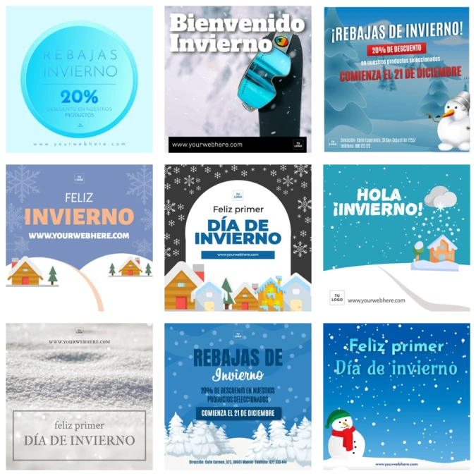 Editar una plantilla del Primer Día de Invierno