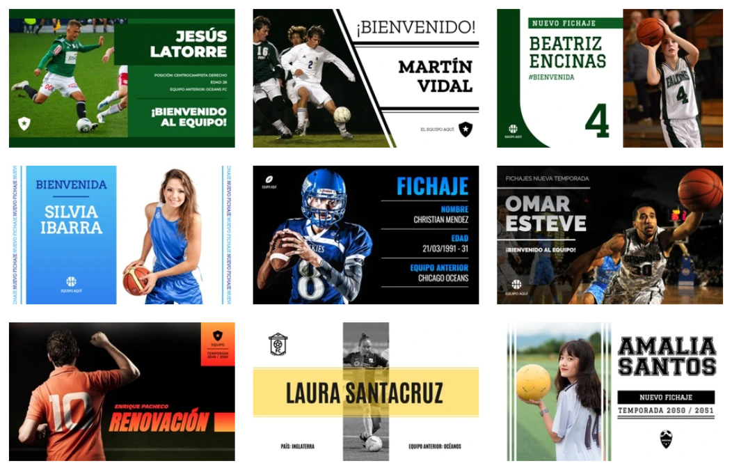 Edita una plantilla de fichajes