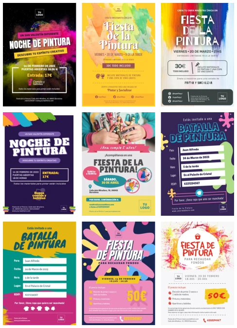 Edita un banner de Paint Party